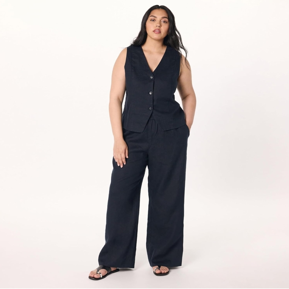 NWT The Drop Linen Vest S Small - Picture 5 of 10